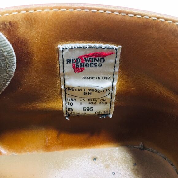RED WING BOOTS NARROW US 10B Heritage Chukka 595 USA Made VIBRAM F2892-11 595 main image 7